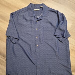 Robert Talbott Men's Blue Casual Button Down Shirt